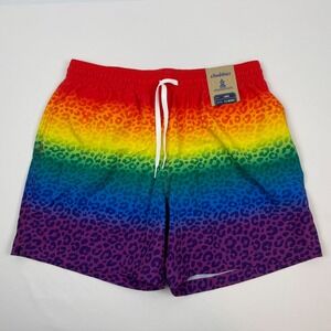 Chubbies Mens Rainbow Leopard Swim Trunks 5.5 Inch Inseam Large NWT